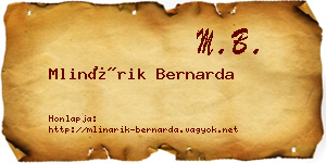 Mlinárik Bernarda névjegykártya